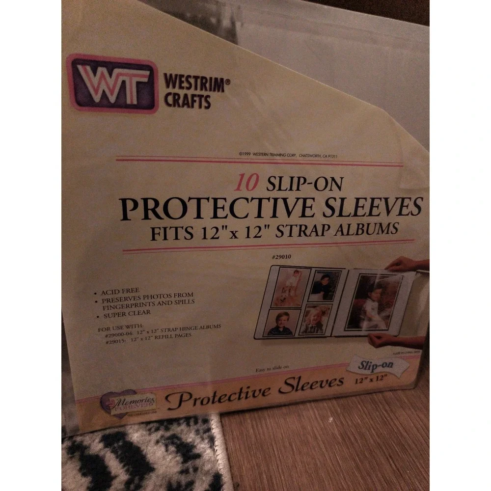 Westrim Craft Memories 10 Count Slip-On Protective Sleeves 12x12 Strap Albums